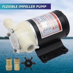 Self-Priming Centrifugal Flexible Impeller Bilge Pump 12V 30LPM/8GPM Marine RV For Boat Yacht Truck Trailer Sea/Fresh/Salt Water