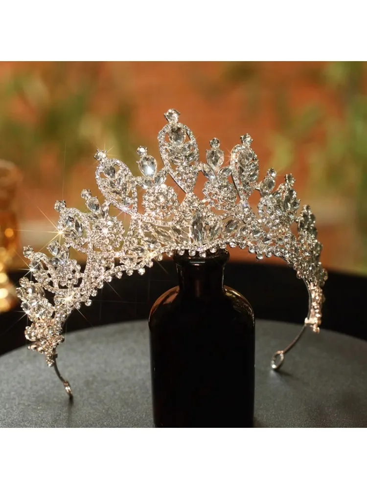 Свадебный головной убор, корона премиум-класса, французский свет, роскошная тяжелая промышленность, корона принцессы на день рождения, основное свадебное платье, аксессуары для волос