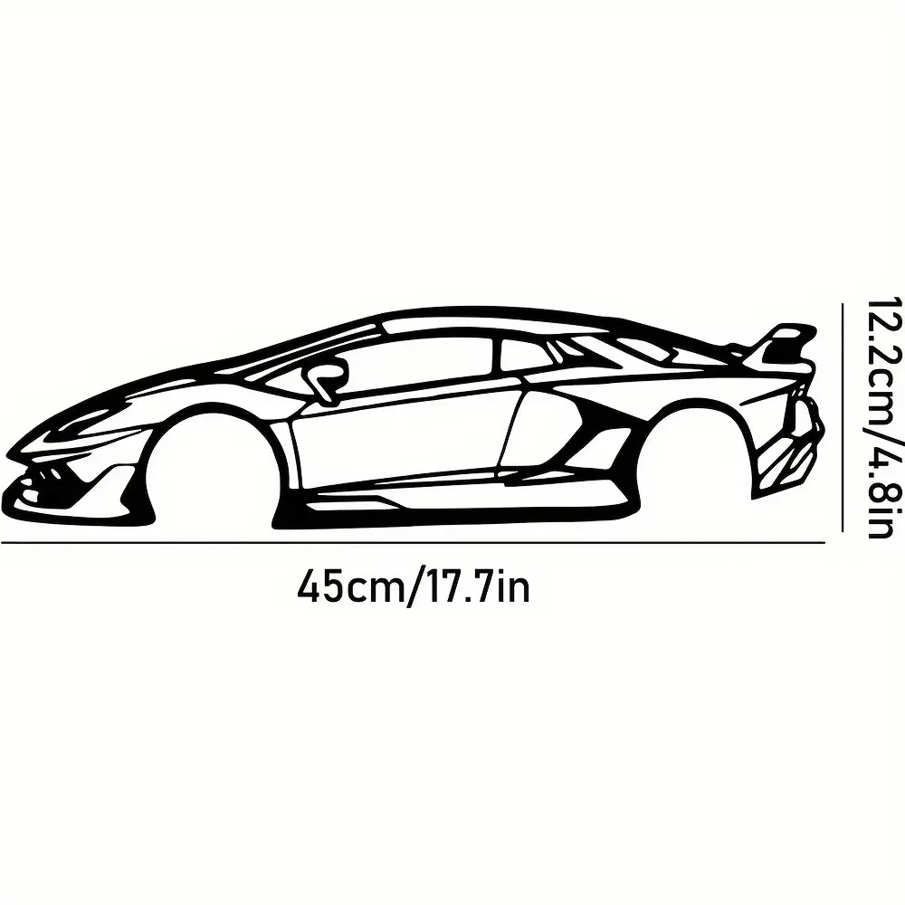 Stylish Iron Sports Car Wall Decoration – Hot Border Metal Line for Auto Lovers