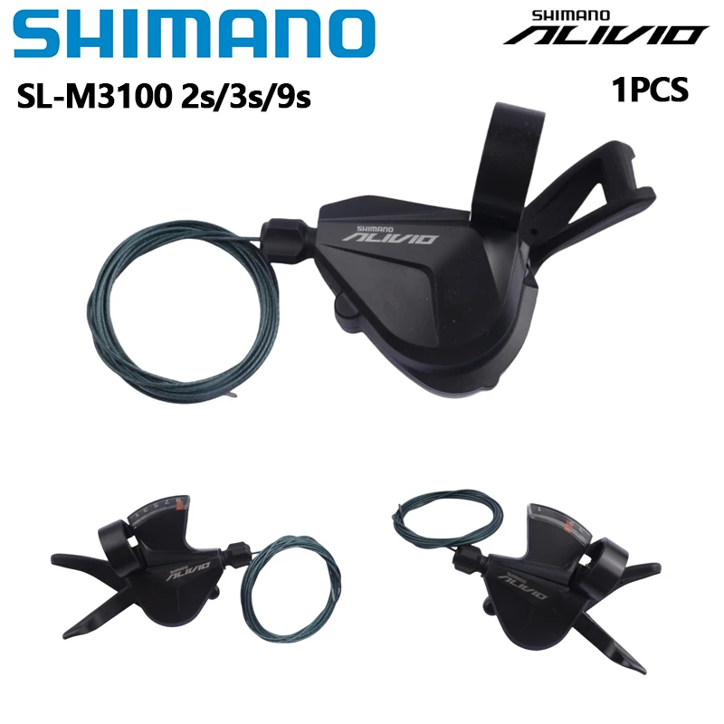 Shimano M3100 Shifter Lever 2S 3S 9S SL-M3100 Right Side 9Speed ALIVIO RAPIDFIRE PLUS For MTB Mountain Bike Shifter Lever