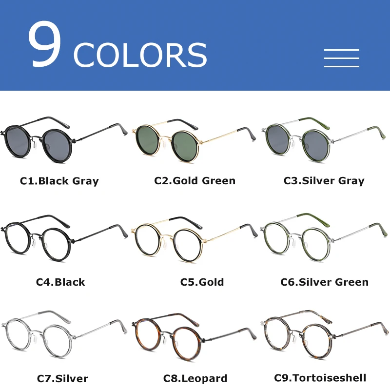 CRIXALIS Retro Round Blue Light Glasses For Men Brand Designer Metal Spectacles Frame Women Vintage Computer Eyewear Male UV400