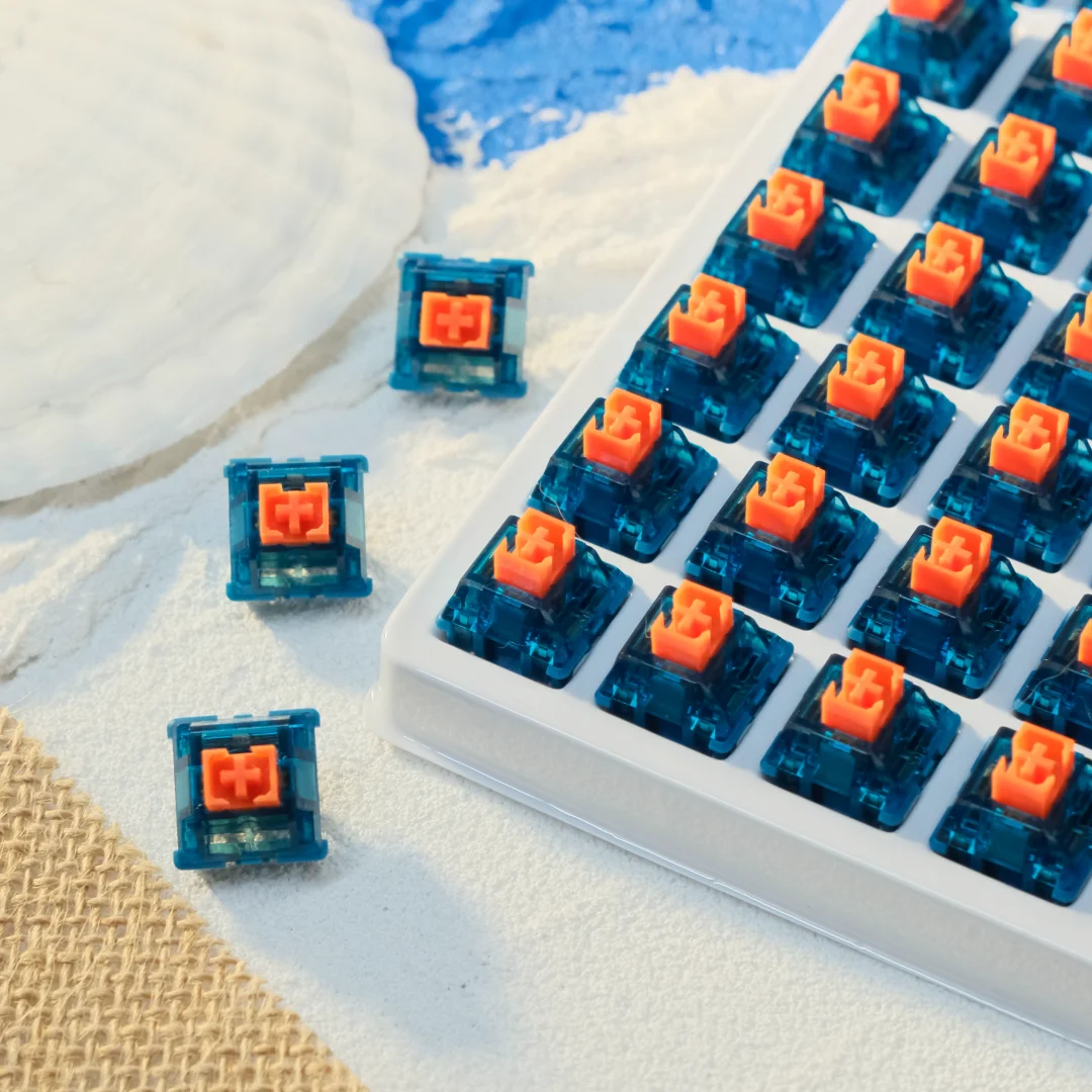 

Orange Sea Switch 35g Linear Pre-Lubed 5 Pins HotSwap POM Stem Switches For Mx Mechanical Keyboard 기계식 키보드 축