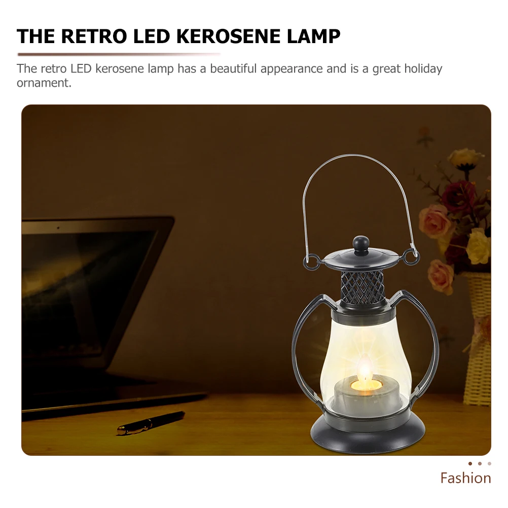 

Flameless LED Lamp Vintage Decor Hanging H held Tent Light Camping Lantern Retro Style Home Office Xmas nament