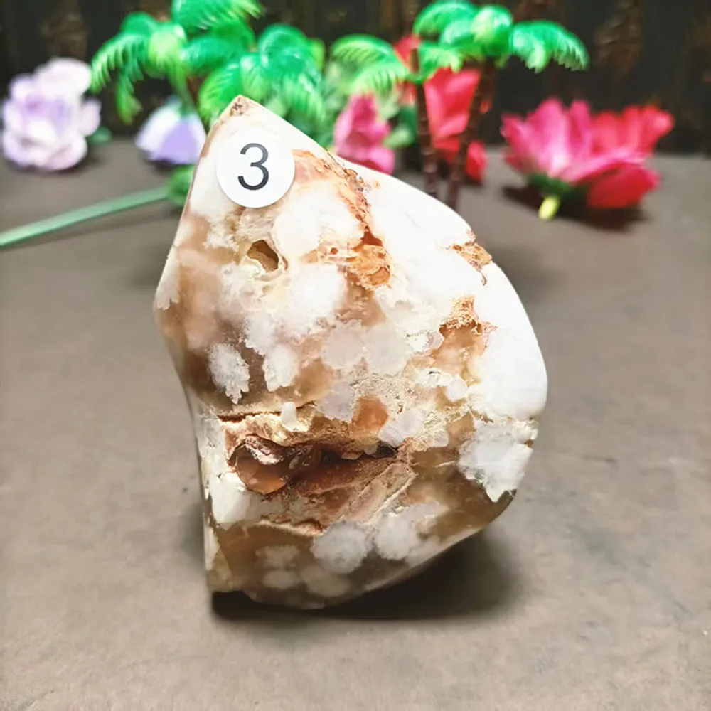 Natural sakura agate Torch ornament Reiki Healing Spiritual Meditation Energy decoration gift