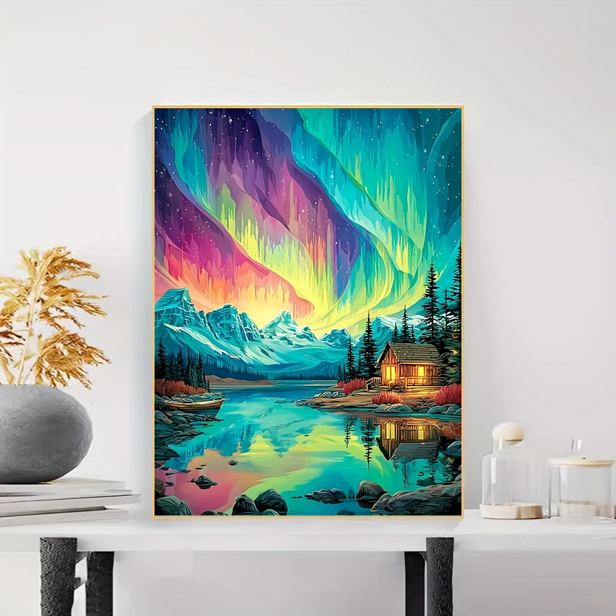

500/1000/1200/2000PCS Puzzles for Adults Beautiful Aurora Lake Water Scenery,Jigsaw Puzzles Brain Challenge Game Gift Home Decor