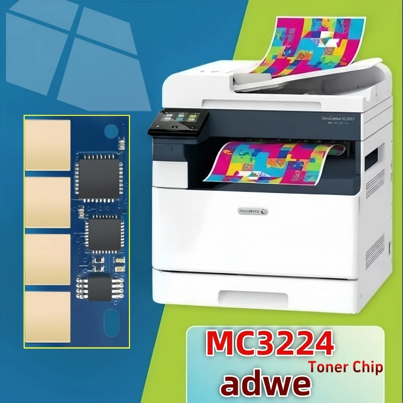 

Чип картриджа с тонером EUR C3220KO C3220CO C3220MO C3220YO для Lexmark C3224dw MC3224dwe MC3224i MC3224adwe, чип принтера