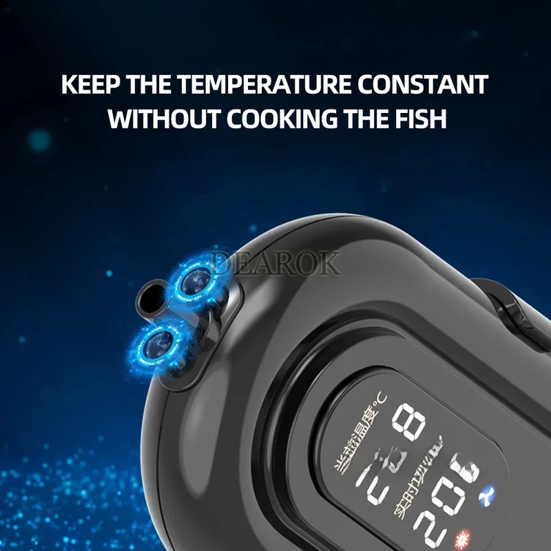 Aquarium Submersible Heater Fish Tank frequency conversion  Adjustable Water Heating Rod Constant Temperature Control