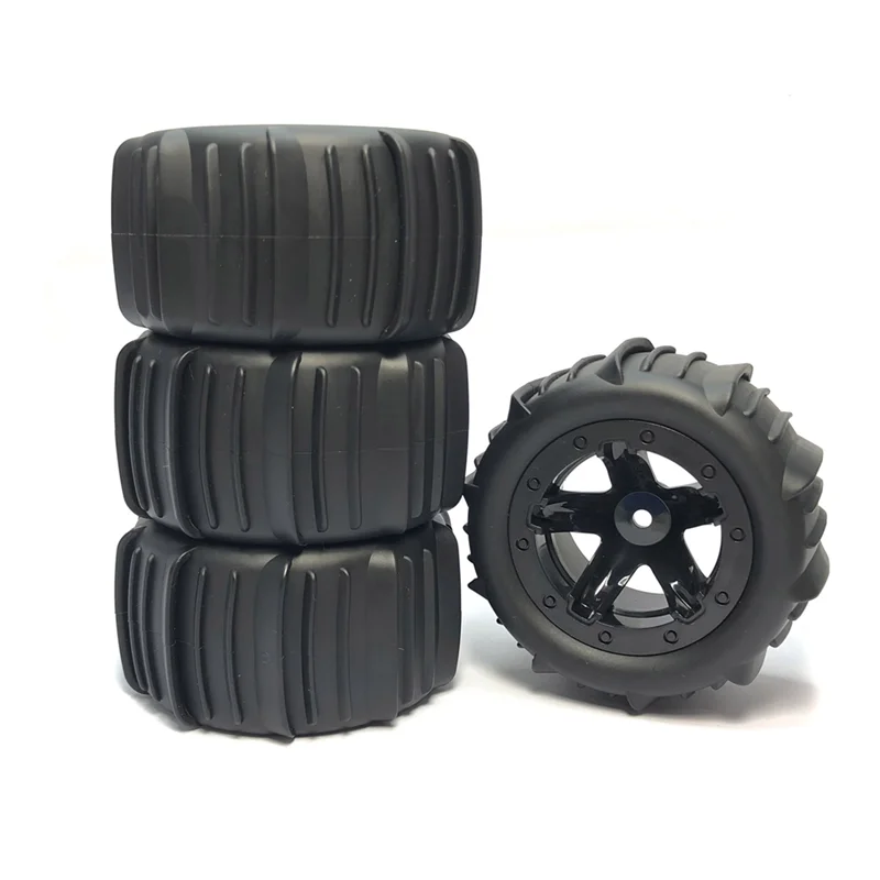 4PCS 1:16 1:14 Snow Sand Paddles Tires Hex 12mm Wheels for H16 16889 16890 144001 144010 124016 Off Road Truck Car Black