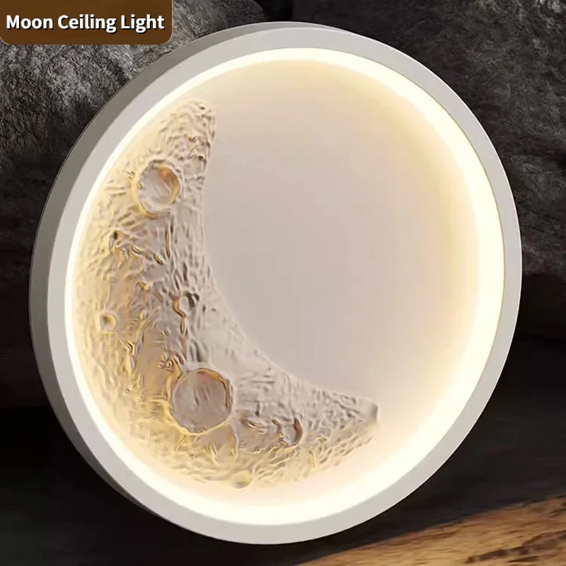 

LED Moon Ceiling Light Modern Entryway Home Decoration Lamps for Aisle Corridor Bedroom Children's Room Balcony Nordic Luminaire