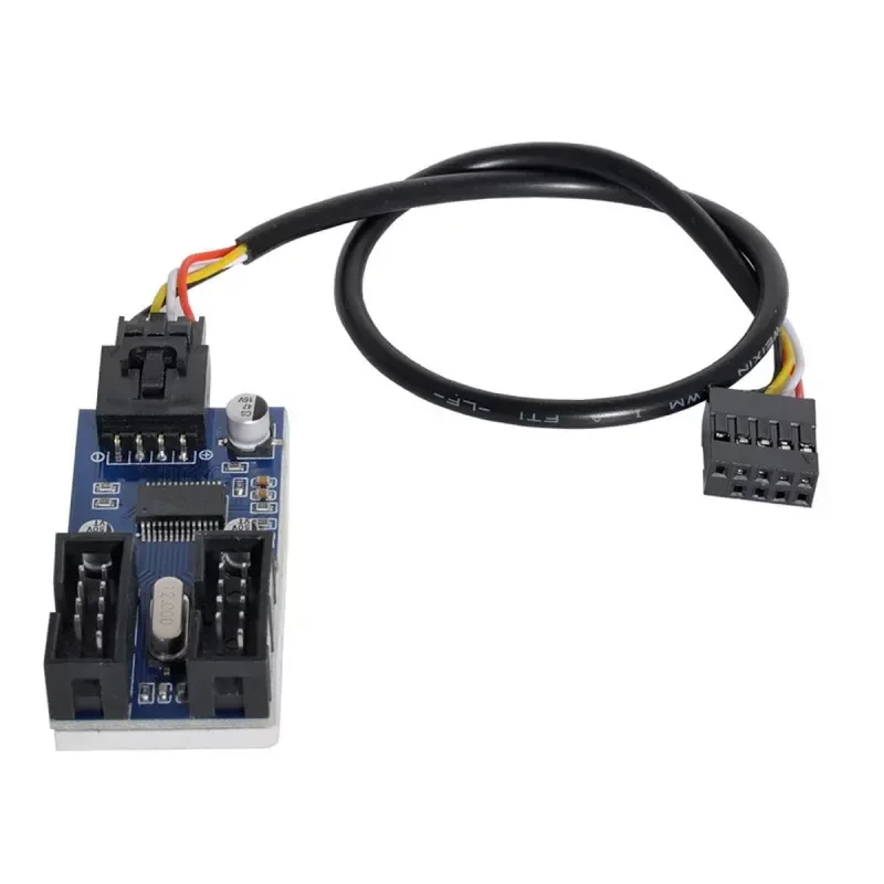 USB 2.0 9 Pin to USB 3.0 19 Pin Hub Adapter Main Board Expansion Circuit Board One Point Two One Point Four HUB Adapter