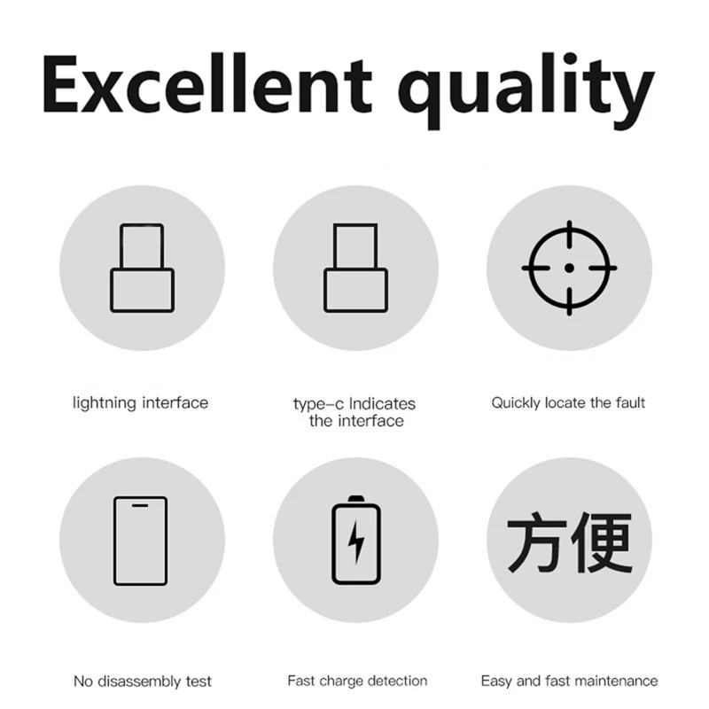 Non-Removal Mobile Phone Tail Plug Test Board Tail Insertion Tester For Iphone Type-C Phone Fast Charging Detection Tool