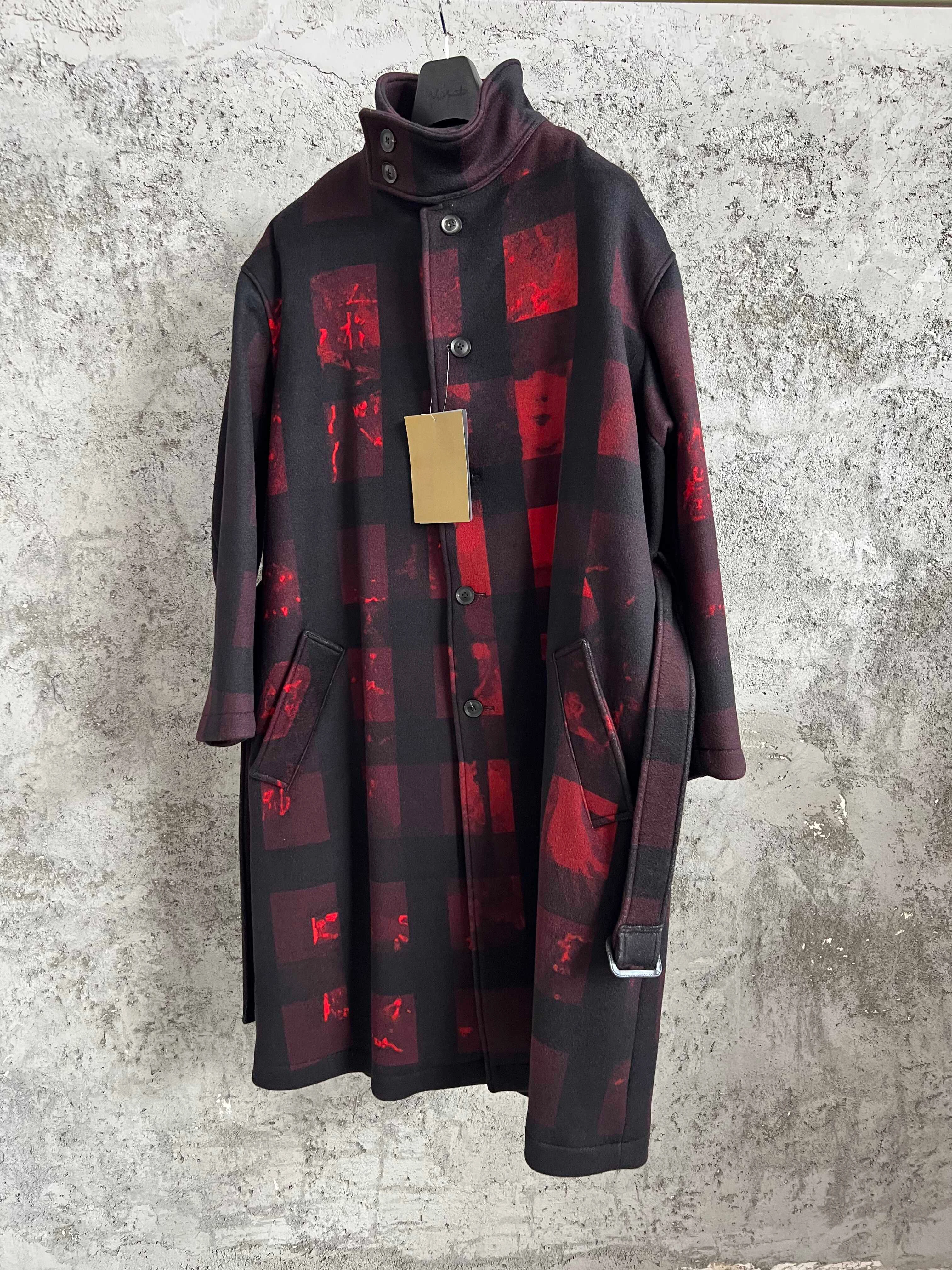 

TOP-YAMAMOTO original design Japanese niche English wool red checkered print coat