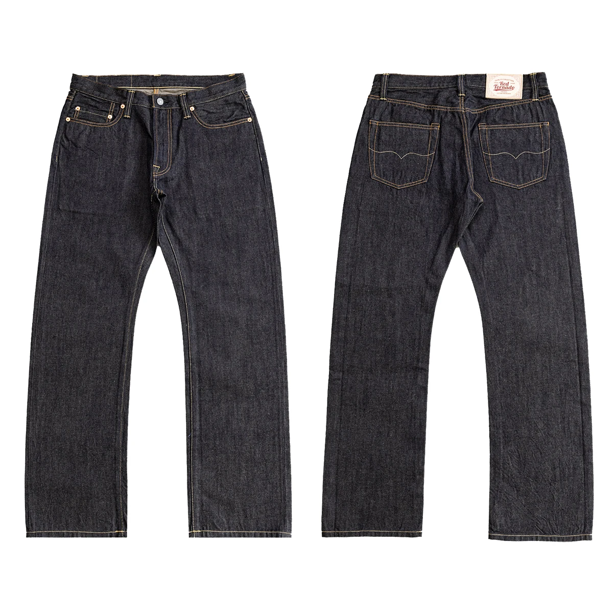 Red Tornado 12oz Selvedge Denim Jeans 634S-0002 Classic Straight Leg Sanforized Raw Denim Pants For Men