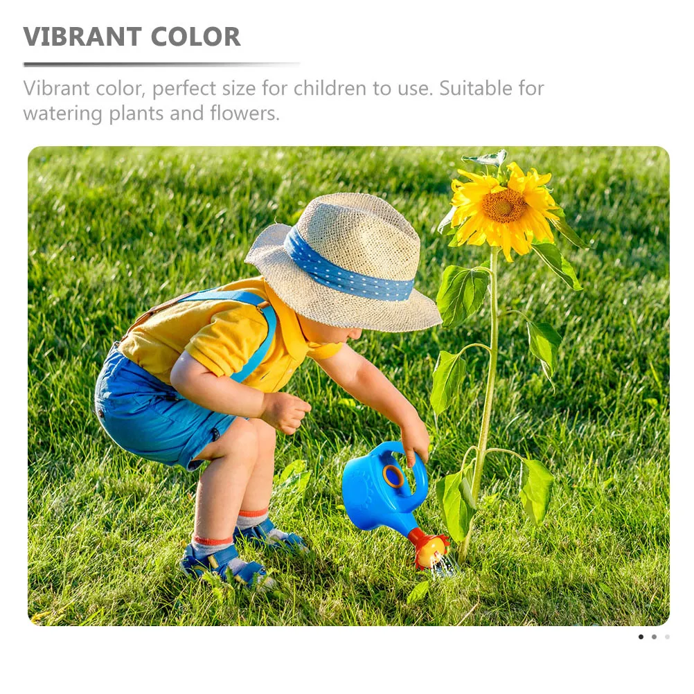 3Pcs 7.3x5.5x2.75 Inch Kids Watering Can Vibrant Plastic Garden Bath Tool Easy Grip Large Opening Multi Function Household
