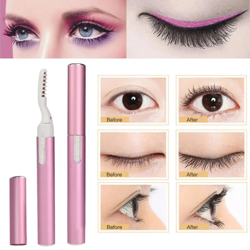 1 pçs portátil elétrico aquecido cílios modelador caneta clipe de longa duração forma olho maquiagem curling kit ferramenta beleza cosmética rímel