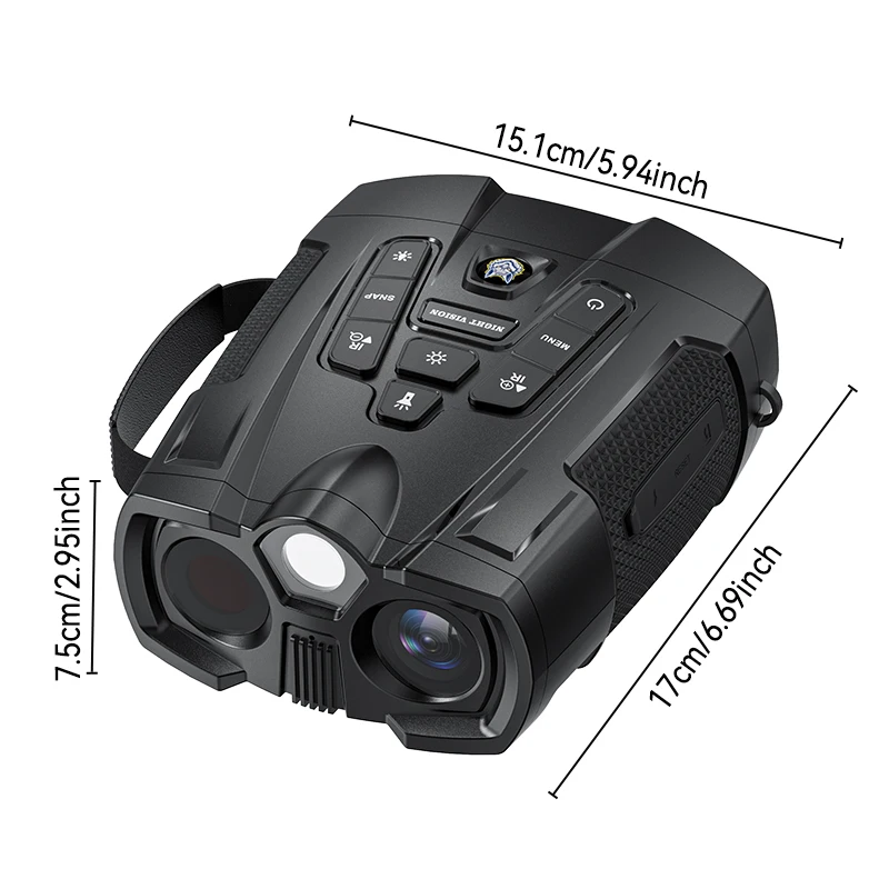 Durable Scouting Equipment 10X Magnification 2MP 1080P 4 Inch Display 5W Infrared 800m Range Hunting Night Vision Monocular