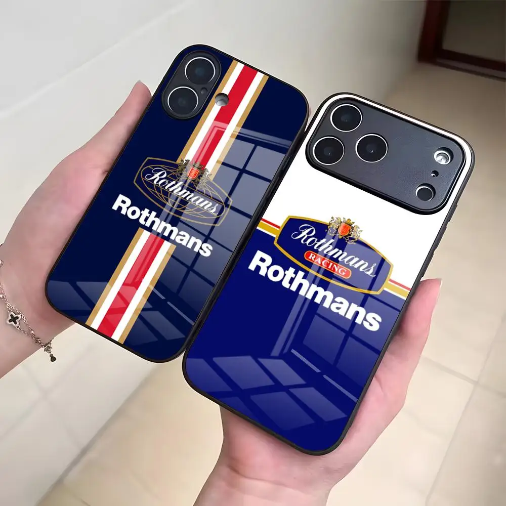COOL R-Rothmans Racing Handyhülle für iPhone 17 Pro Max 16 15 14 Pro Max 13 11 Plus Glasabdeckung