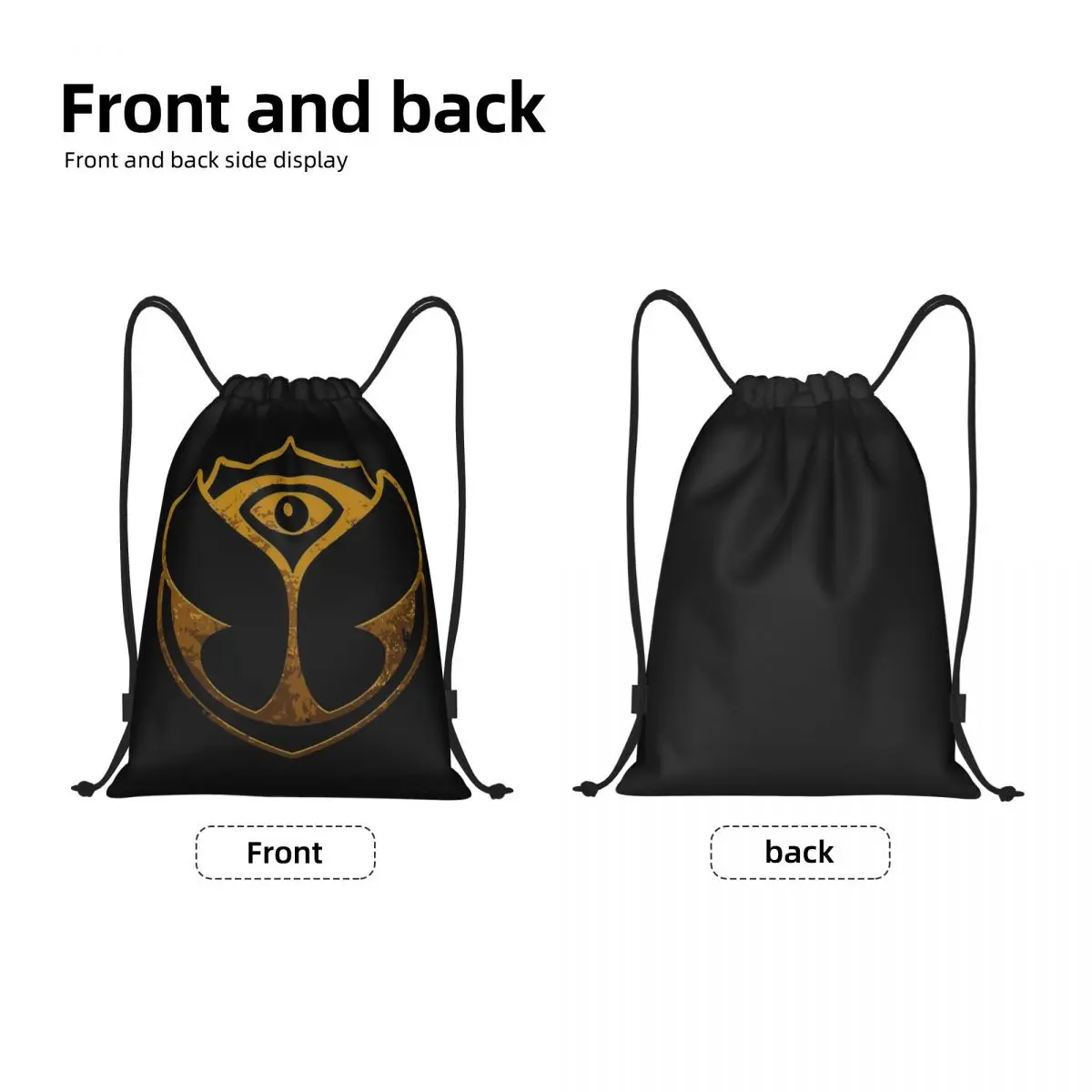 Tomorrowland-mochila con cordón personalizada para hombre y mujer, bolsa deportiva para gimnasio, baile electrónico, estampado divertido, paquete de compras