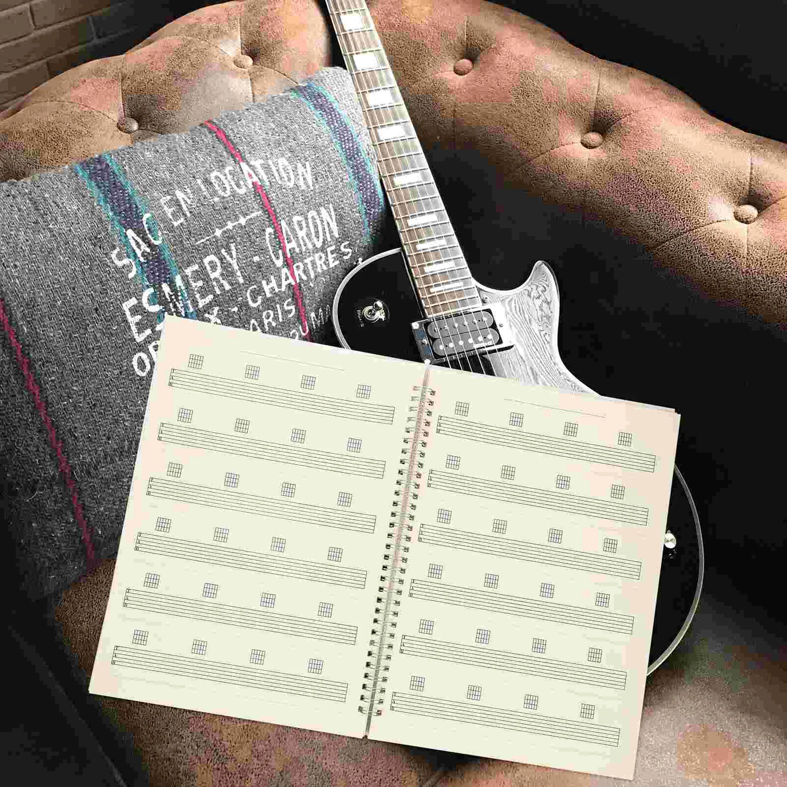 Guitar Sheet Music Book: Beginner\'s DIY Sheet Music Notebook for Guitar Players Learn and Memorize Music Scores with Ease!