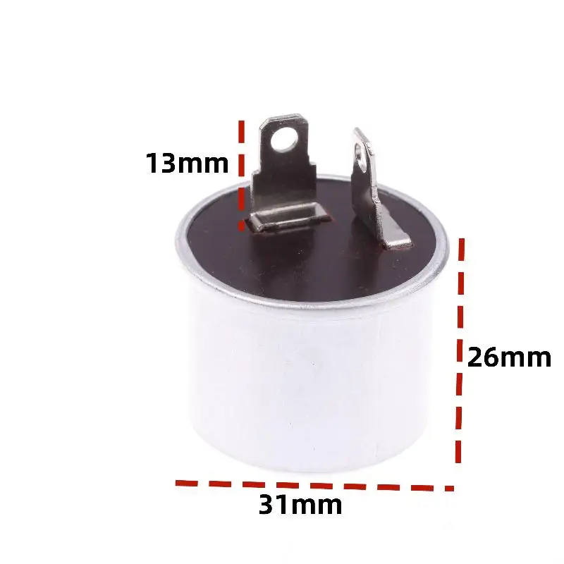 2/5Pcs 12V 40A 2 Pin Flasher Relay For Cars Motorcycle Vans Fixing Turn Signal LED Blinking Issues Accessories