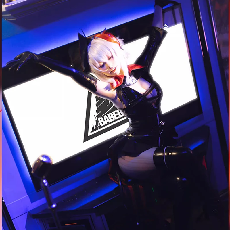 Arknights Wanted W Cosplay Costume Arknights W AMBIENCE SYNESTHESIA Cosplay Horns Women Halloween Roleplay Outfit Woman costumes