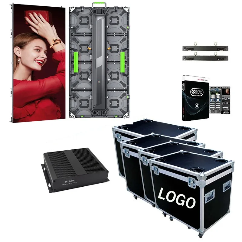 No Splicing Trace Tri-Fold LED Screen P1.86 Double Sided Indoor Retail Display Billboard