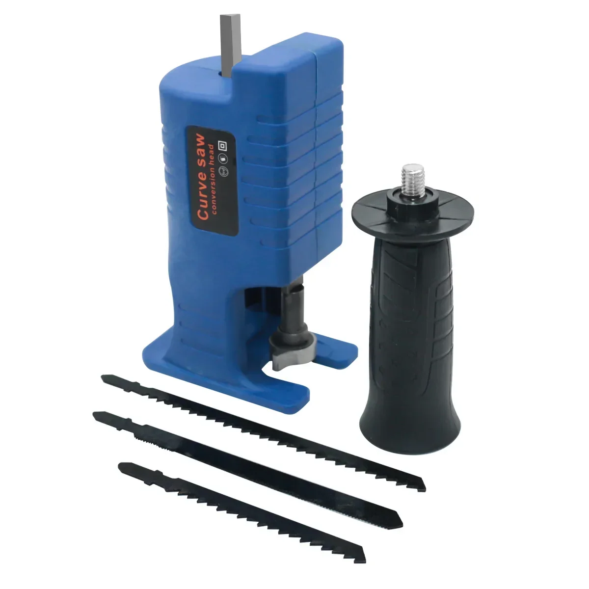 Reciprocating Saw Attachment Adapter – Convert Your Electric Drill Into A Reciprocating Saw, Includes 2 Saw Blades & Screwdriver, Rubber Grip Handle