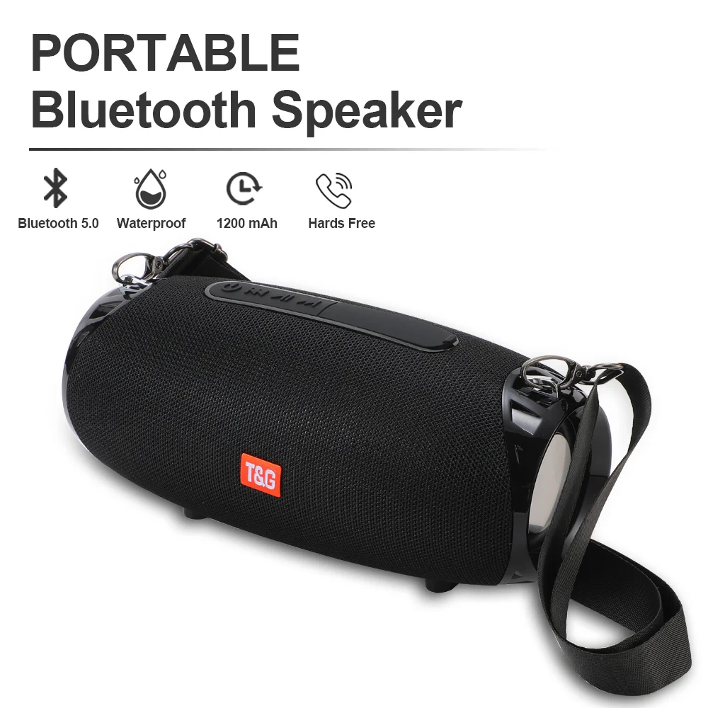 TG534 altoparlante Bluetooth Stereo senza fili portatile da esterno 10W 1200mAh scheda impermeabile Subwoofer Radio FM altoparlante Audio musicale