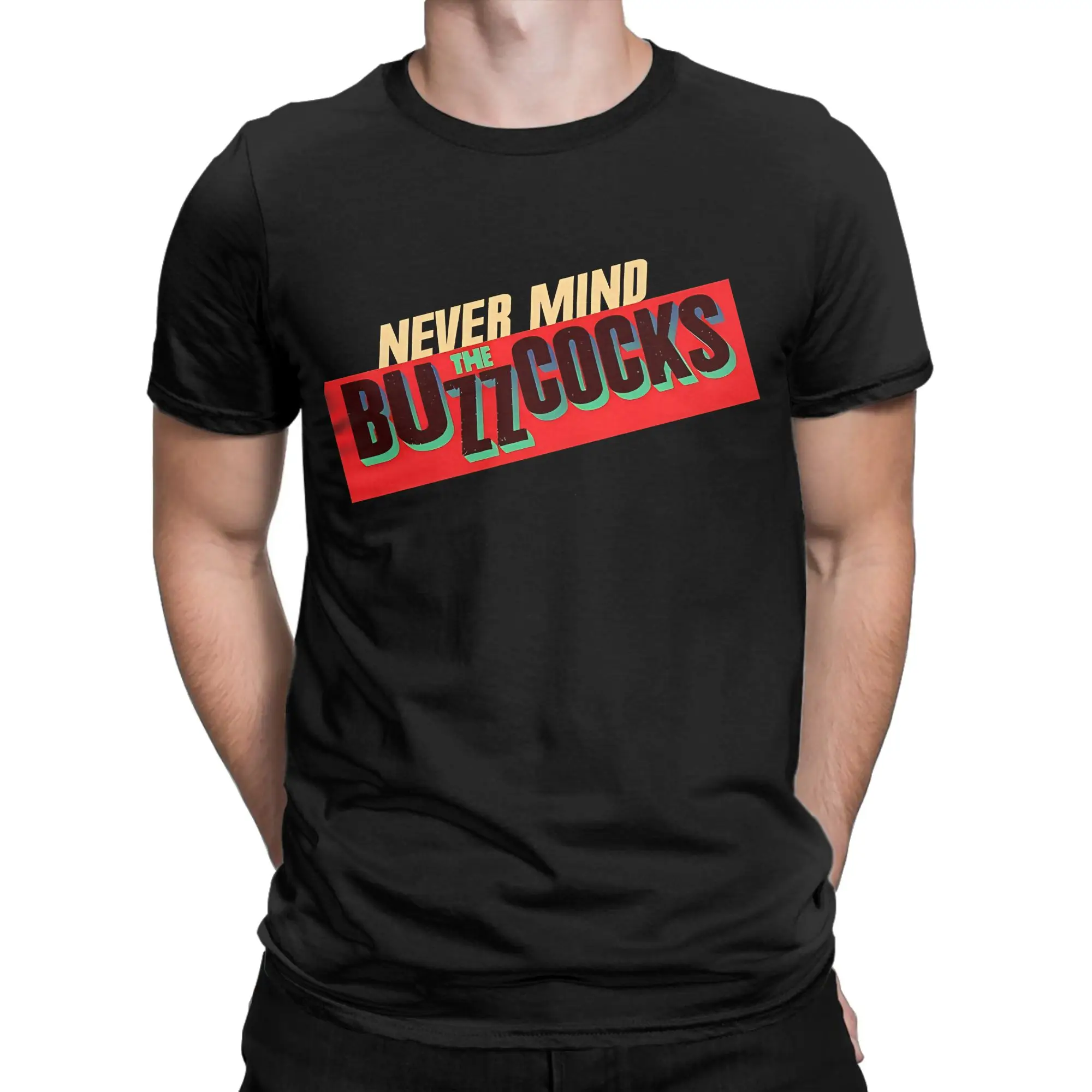 Classic red logo Funny Graphic 100% Cotton T-Shirt Buzzcocks Tops Tees For Men