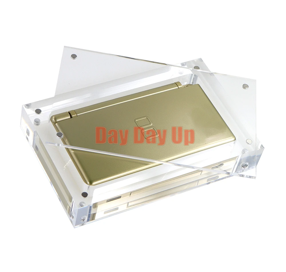 6PCS For NDSL Clear Transparent Storage Magnetic Acrylic box For NDSL Game Console Cover Shell Box Display Stand