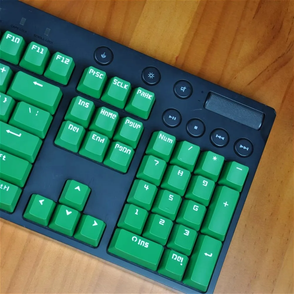 Capuchons de touches PBT pour Logitech G610 G512 G Pro, profil OEM épais et durables, capuchons de touches verts à Double injection