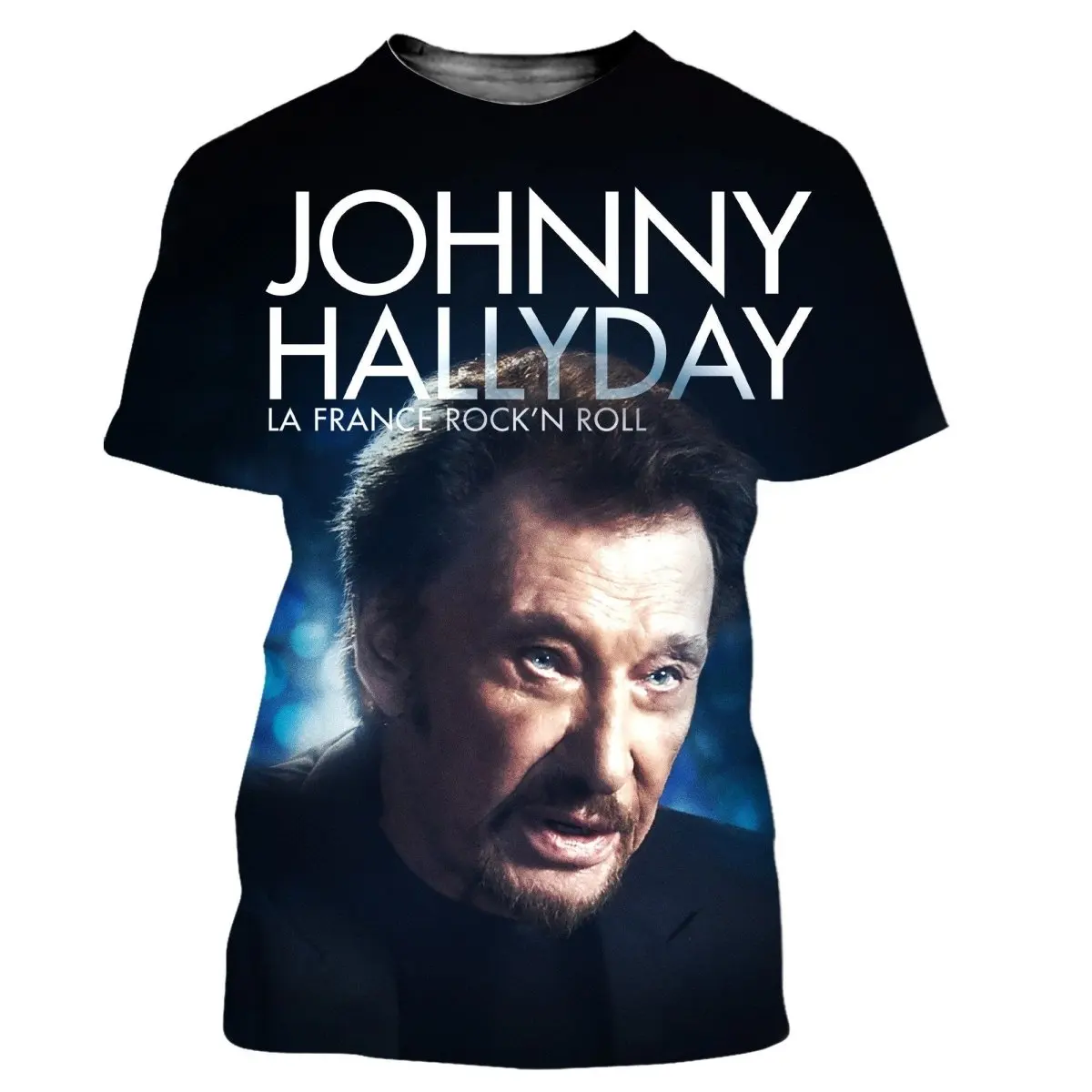 2024 New Fashion Johnny Hallyday T-shirt Men Women 3D Printed T-shirts Summer Casual Style Tshirt Streetwear Oversized Tee Tops