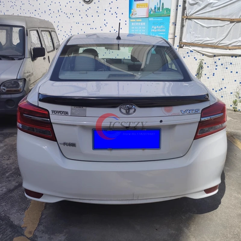 

Rear Trunk Lid Car Spoiler Wing ABS Material Carbon Surface Sport Car Rear Wing DIY Paint For Toyota Yaris L Vios 2014 - 2017
