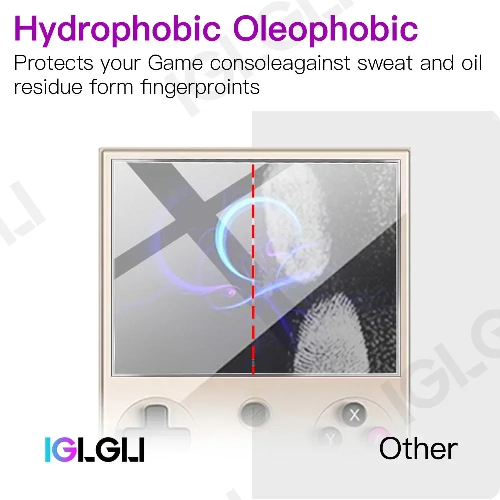 9H Tempered Glass for ANBERNIC RG477V Screen Protector, HD Clear Anti-Scratch Protective Film RG477V Console Accessories