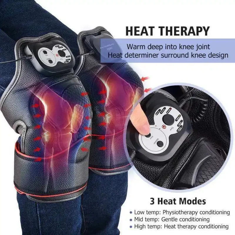 Vibration Heating Knee Massager Magnetic Therapy Joint Physiotherapy Knee Bone Care Pain Relief Knee Protector Massage Support