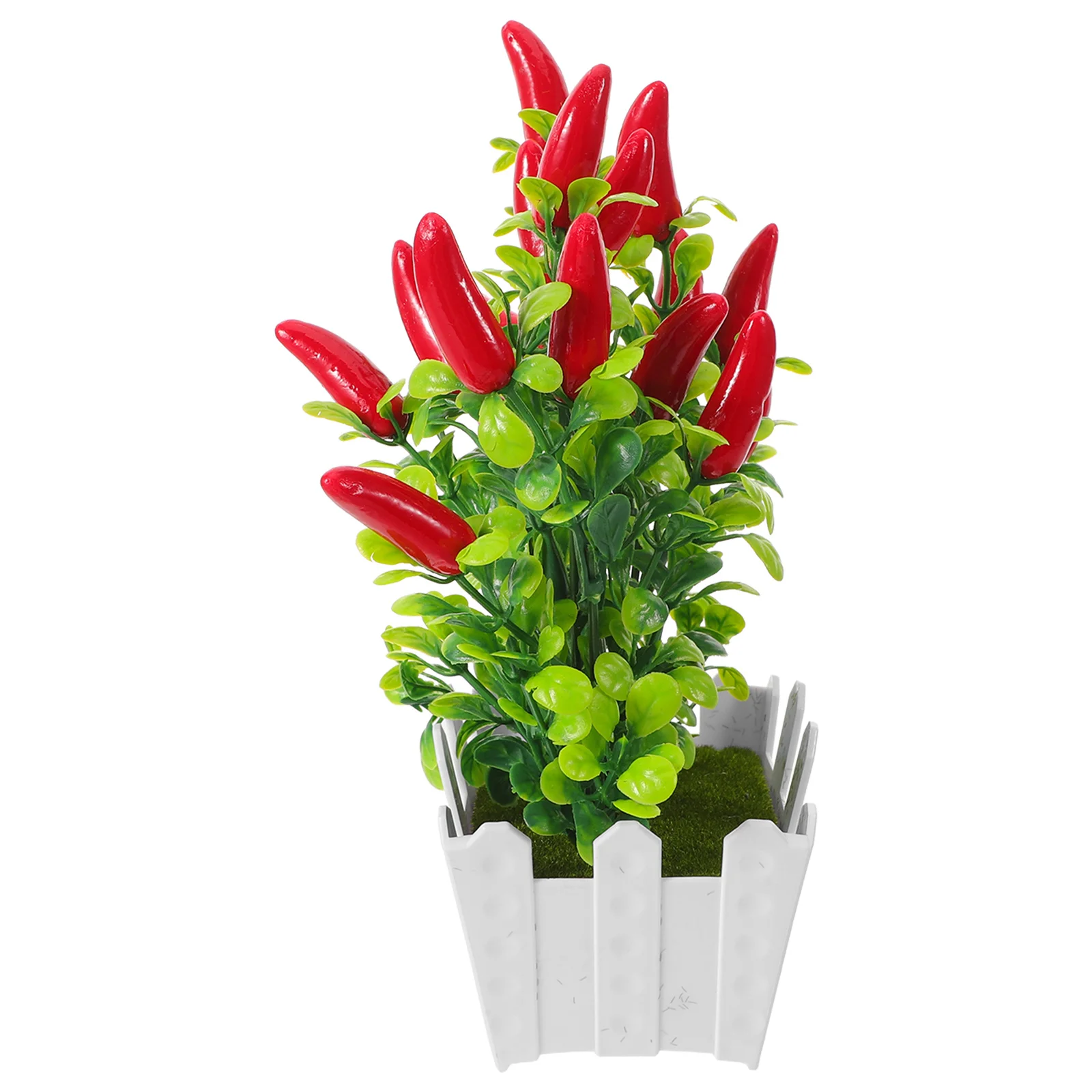 

3Pcs Realistic Artificial Chili Pepper Bonsai Tree Simulation Fake Pepper Plant Faux Vegetable Home Kitchen Indoor Decorative