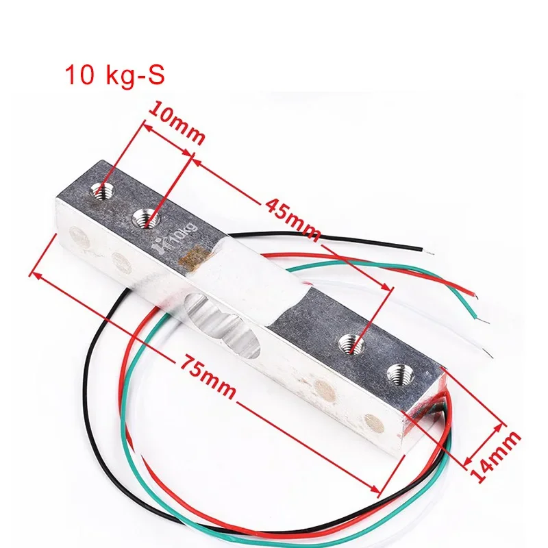 

Load Cell 10KG HX711 Module Weight ensor Electronic Scale Aluminum Alloy Weighing Pressure Sensor