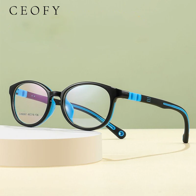 Ceofy Children Eyeglasses Frames Kids Flexible Optical Prescription Glasses Frame For Computer and Study