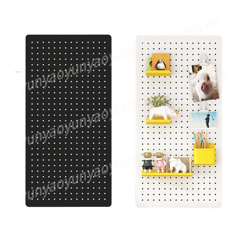 Punch Free Side Hole Plates Wall Hanging Pegboard Plastic Hole Board DIY Wall Shelf Home Organizer Storage Accessories