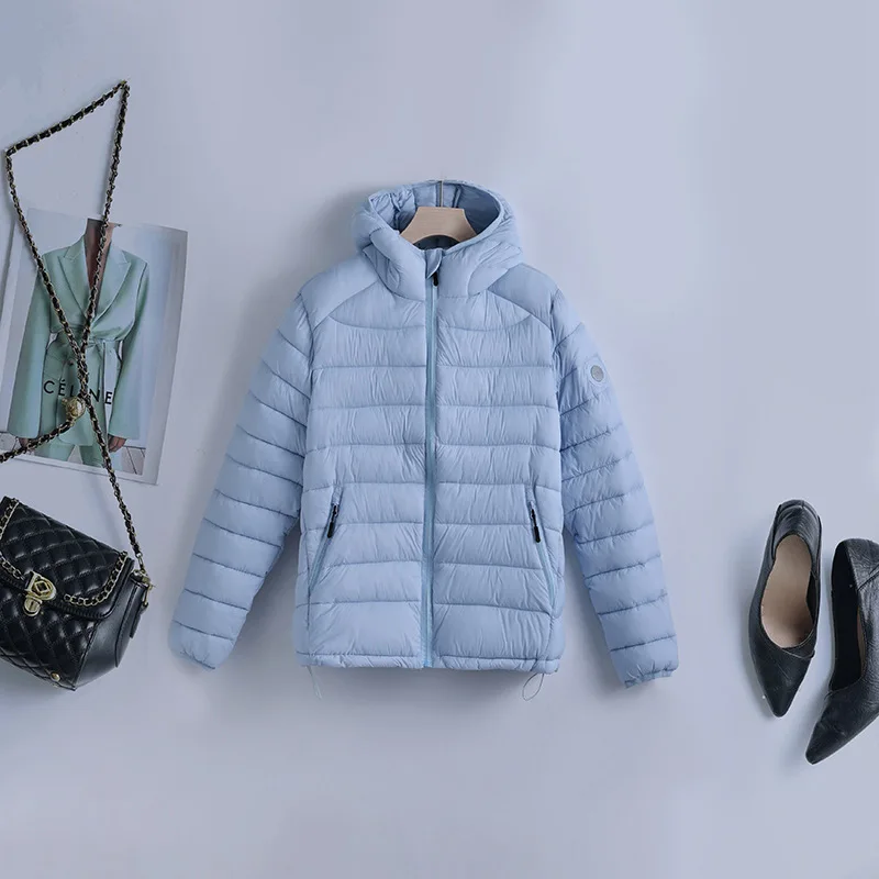 Women Hooded Puffer Jackets 2026 New Spring Winter Down Female Coats Ultralight Packable Casual Parkas Cotton Padded Clothes