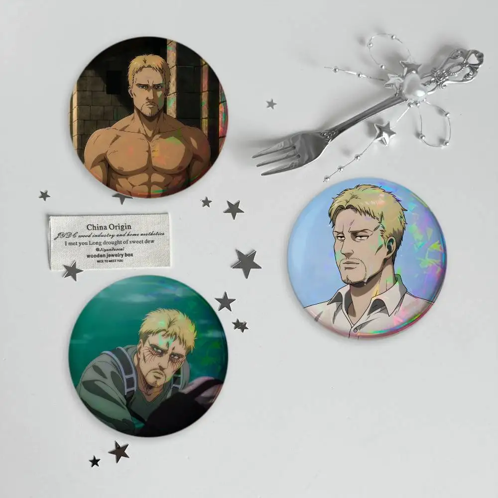 Attack on Titan Reiner Braun Brooches Cartoon Badge Pins Backpack Hat Accessories Friend Gift