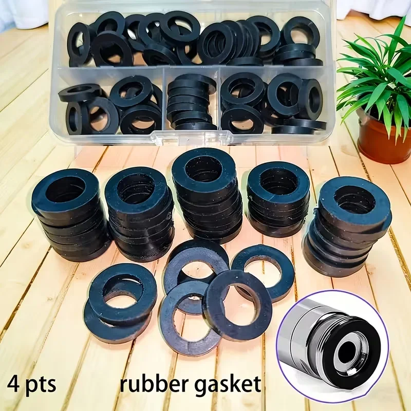 Universelle 10/20er-Packung 4-teilige Standard-Gummi-O-Ringe Kunststoff-Unterlegscheiben Dichtungsgewindeteile_Geeignet für Wellrohre – Detail 2