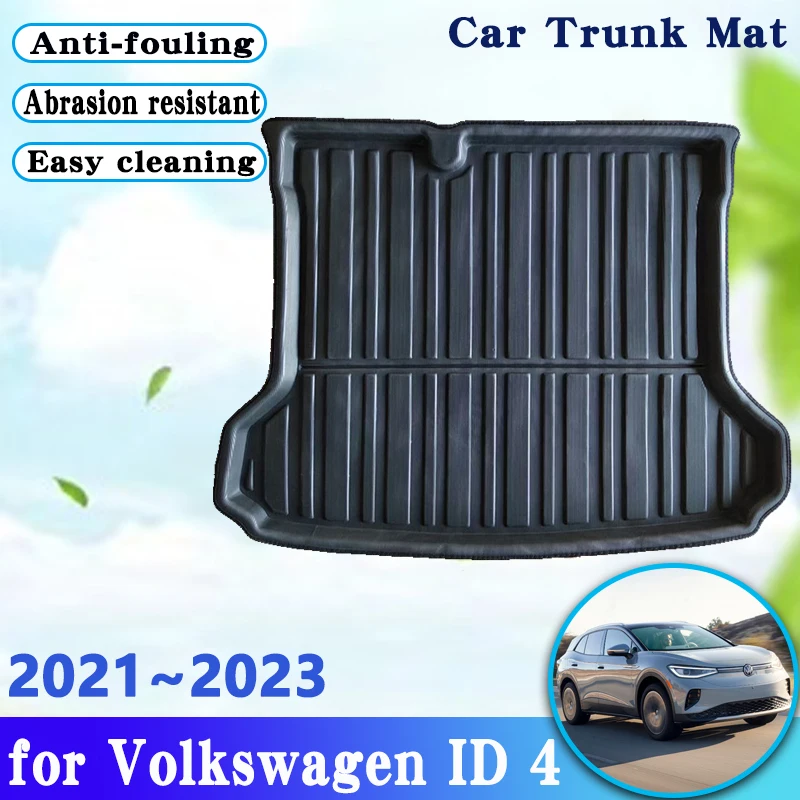 

For VW Volkswagen ID 4 2022 2023 2021 Car Trunk Mats Waterproof Rear Boot Cargo Liner Trunk Tray Carpet Storage Pad Accessories