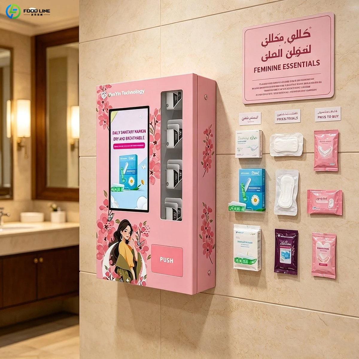 Perfume Vending Machine, Automatic Perfume Sample Dispenser Machine with Advertising Display for Shopping Center Retail Solution