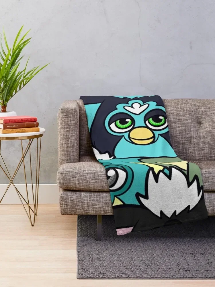 Furby Army Throw Blanket Fluffy Blankets Large Retro Blankets Thin Wadding Blanket thin blanket  blankets for beds