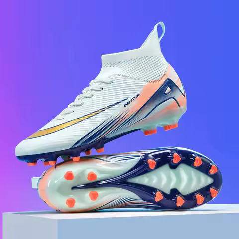 Men Professional Football Field Boots TF/FG Original Soccer Shoes Society High Quality Cleats Studded Football Shoes Comfortable