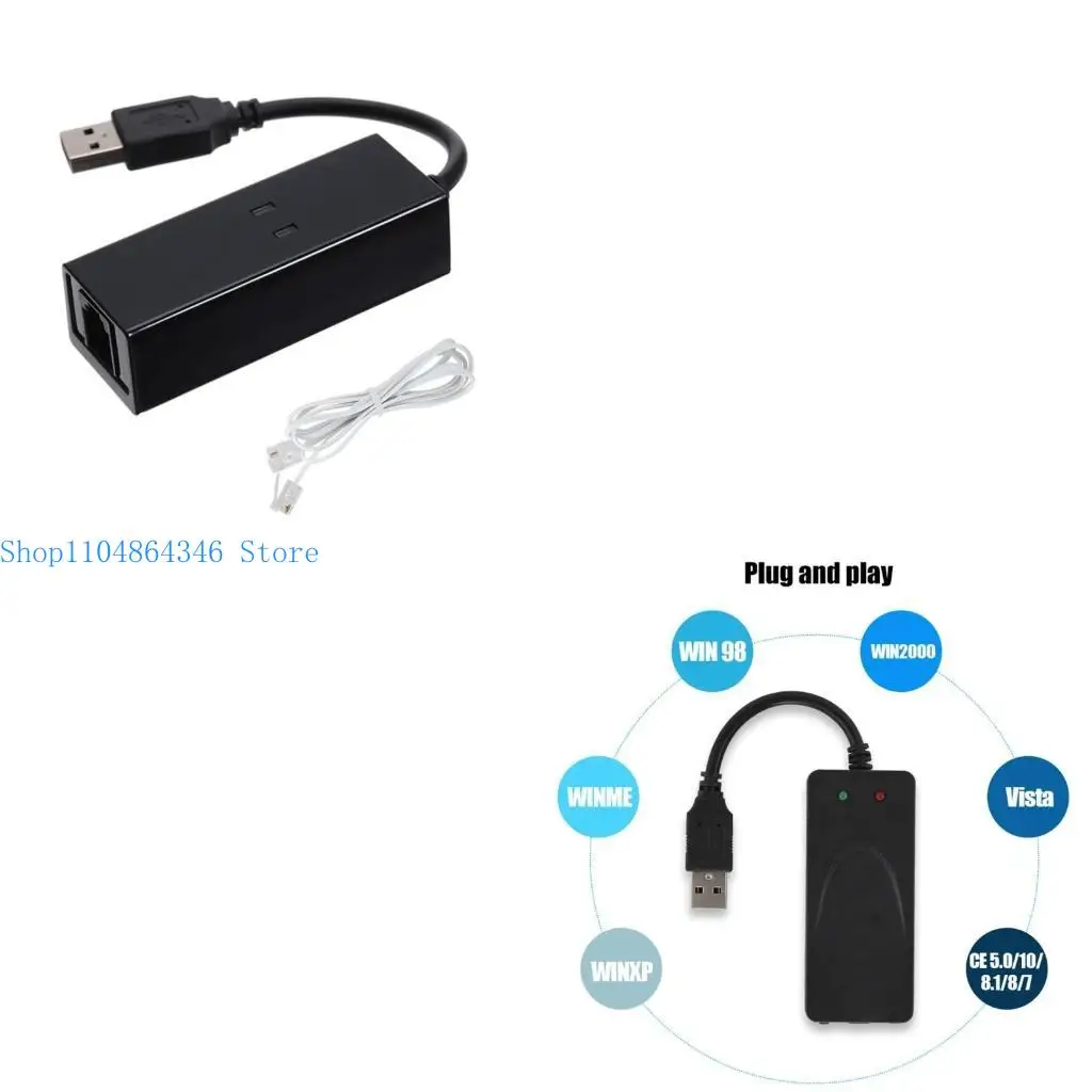 Fax Modem,Single/Dual Port USB2.0 56K External Modem Driver, Plug and Play USB Modem, Standard and Expanded at Command