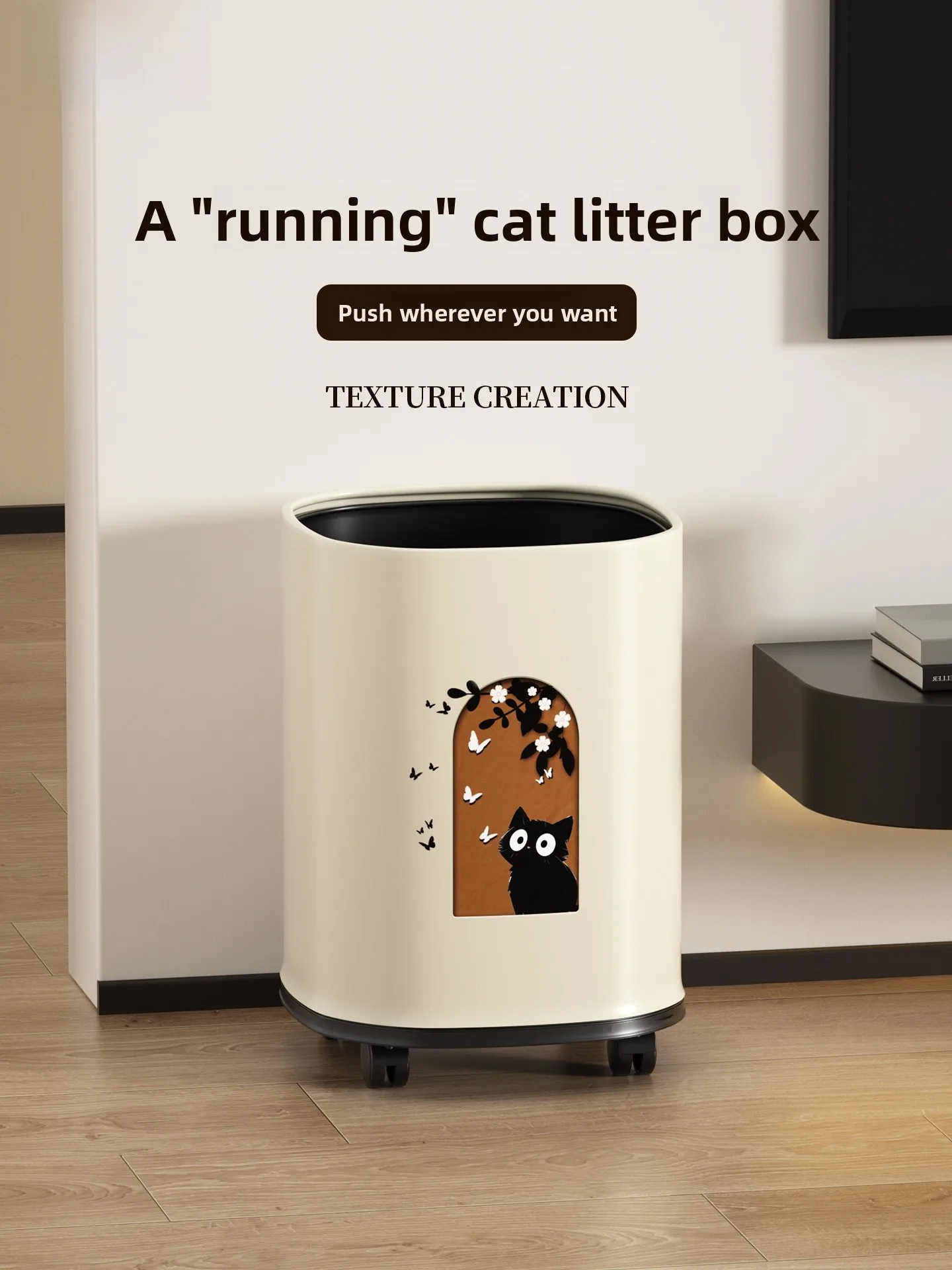 

Прочная железная урна на колесах для дома: для кухни, спальни, гостиной, двухслойная мобильная прикроватная мусорная корзина, новая модель 2026 года