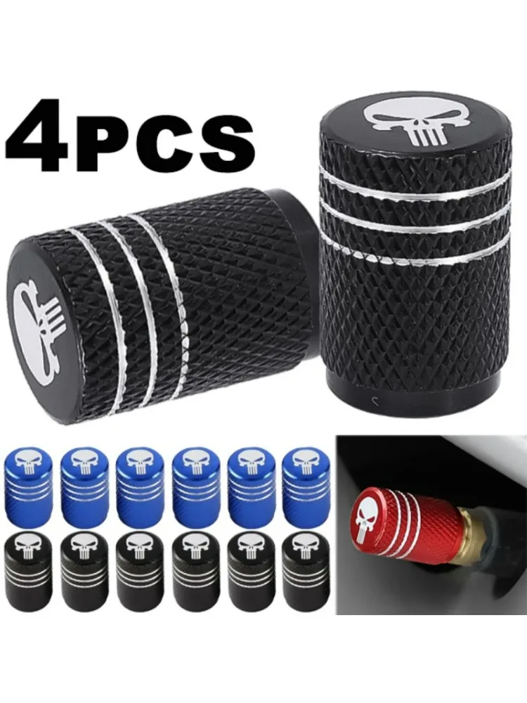 AliExpress 4pcs Skull Pattern Tire Valve Caps  Decor Car Motorcycle Bike Aluminum Alloy Dustproof Cover Wheel Tyre Stem Valve Cap