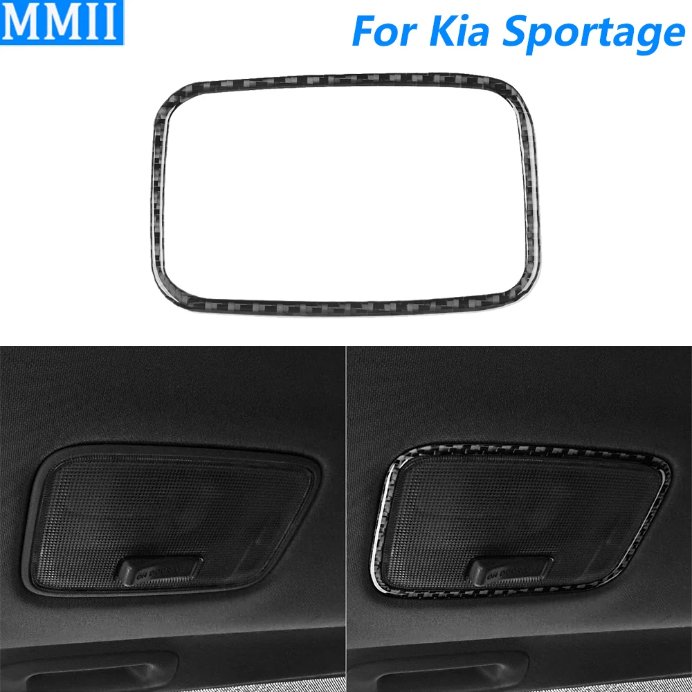 

Для Kia Sportage 2011-2016 углеродное волокно на крыше, лампа для чтения, рамка, панель, декоративная крышка, автомобильные аксессуары, декоративная наклейка